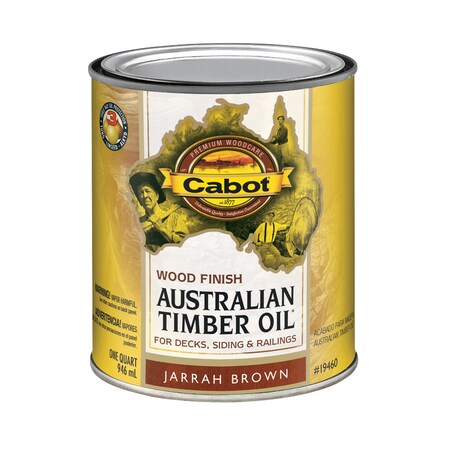 Cabot Cabot Australian Timber Oil Low VOC Transparent Jarrah Brown Oil-Based Australian Timber Oil 1 qt 140.0019460.005